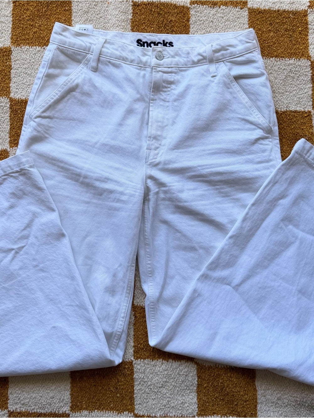 MOTHER White Denim High-Rise Jeans